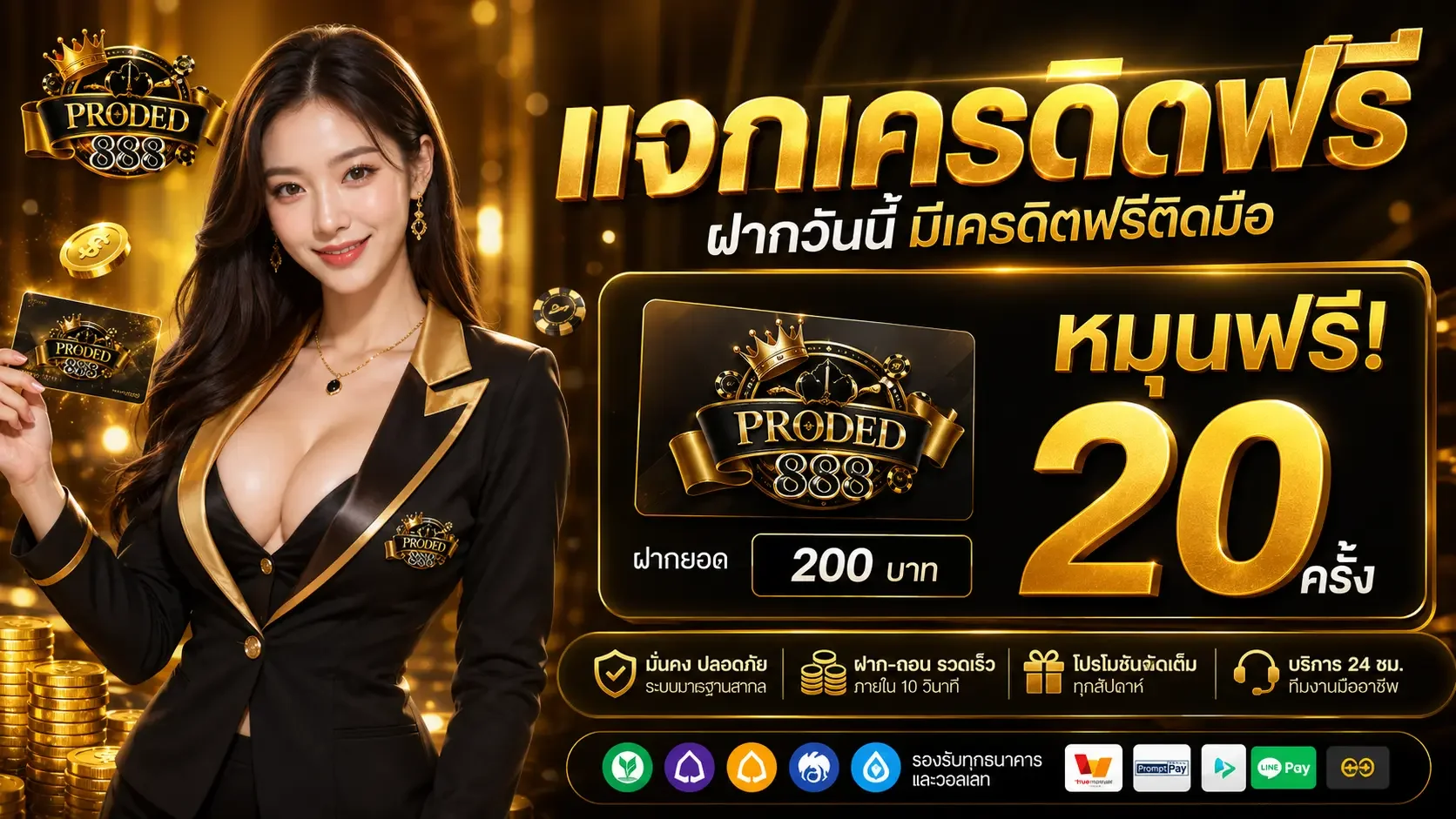 PRODED888 เว็บตรง ทางเข้าเล่น ฝากถอนออโต้